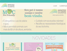 Tablet Screenshot of montesclarosshopping.com.br